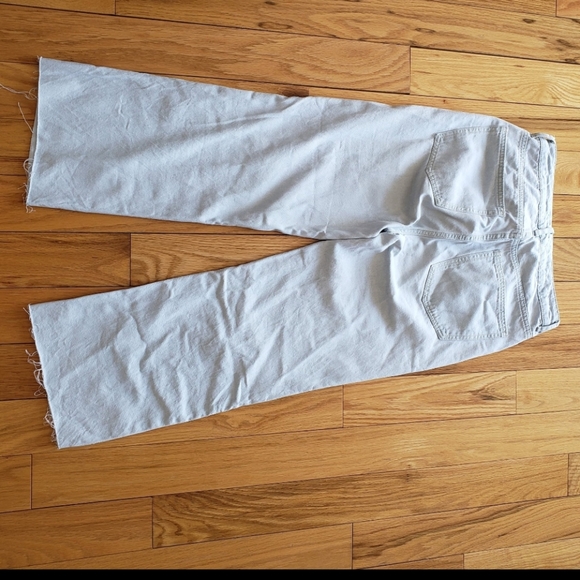 Raw Hemmed Straight Leg Wide Jean - Picture 3 of 4